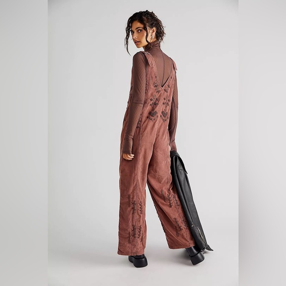 Free People Embroidered Corduroy Jumpsuit - Picture 2 of 5